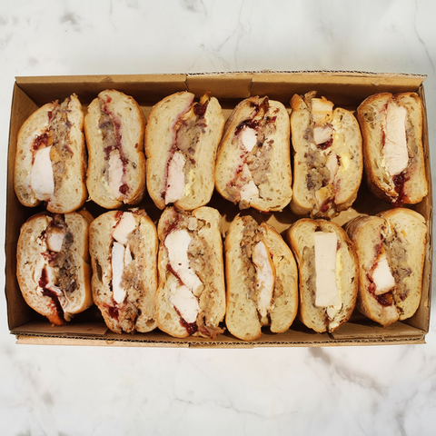 Turkey, Stuffing and Cranberry Sandwich Platter