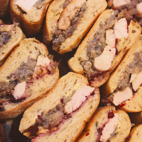 Turkey, Stuffing and Cranberry Sandwich Platter
