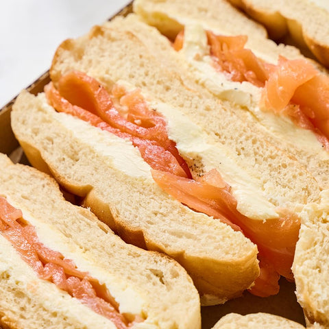 Smoked Salmon and Cream Cheese Sandwich Platter