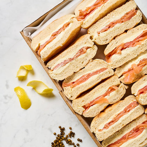 Smoked Salmon and Cream Cheese Sandwich Platter