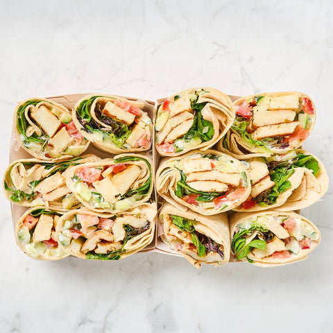 Halloumi Greek Salad Wrap Platter