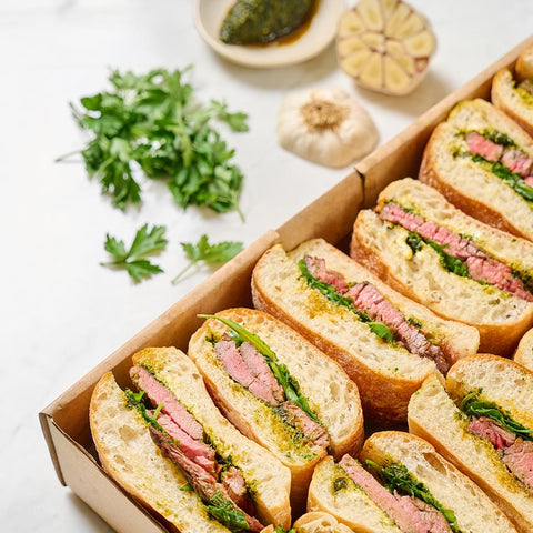 Steak and Chimichurri Sandwich Platter